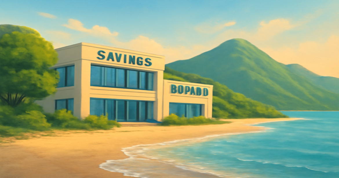 A tranquil beach scene symbolizing the choice between вклады and savings accounts for financial planning.