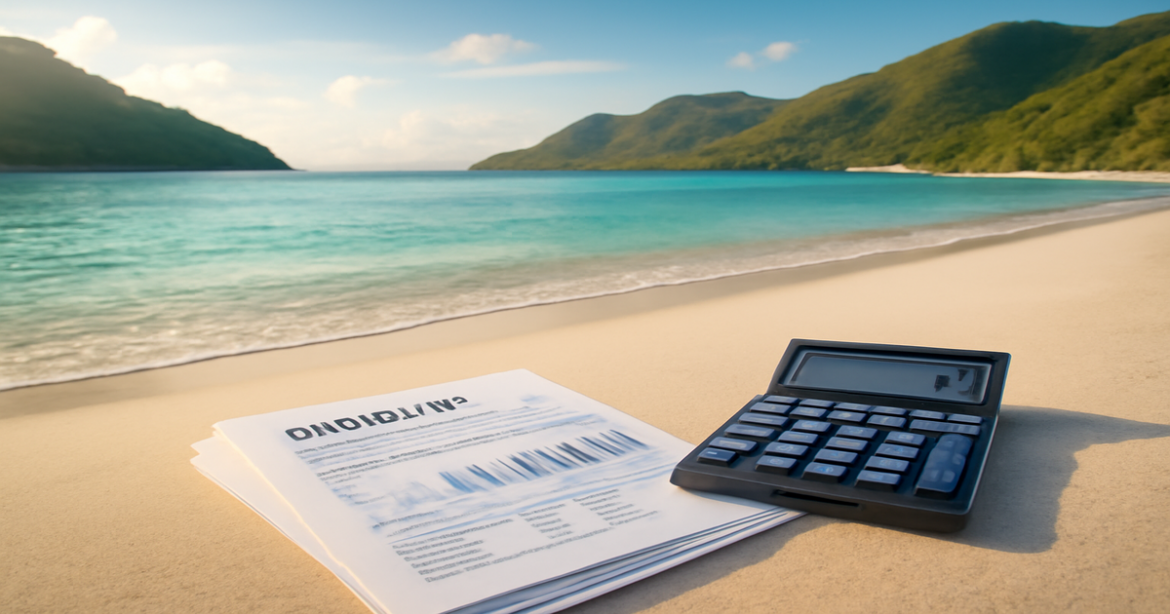A peaceful beach scene symbolizing депозиты and financial planning in 2026.