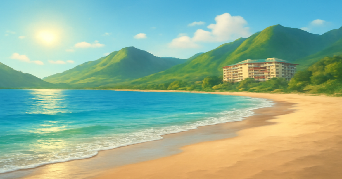 A peaceful beach scene symbolizing финансовая грамотность for a successful future in personal finance.