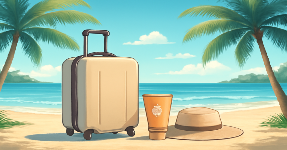 A peaceful beach scene illustrating the importance of страхование for financial protection while traveling.