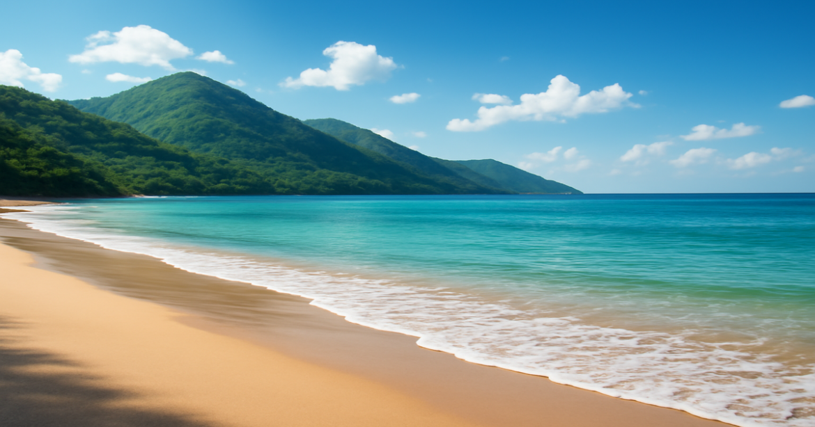 A calming beach scene representing страхование and financial security, ideal for financial services articles.