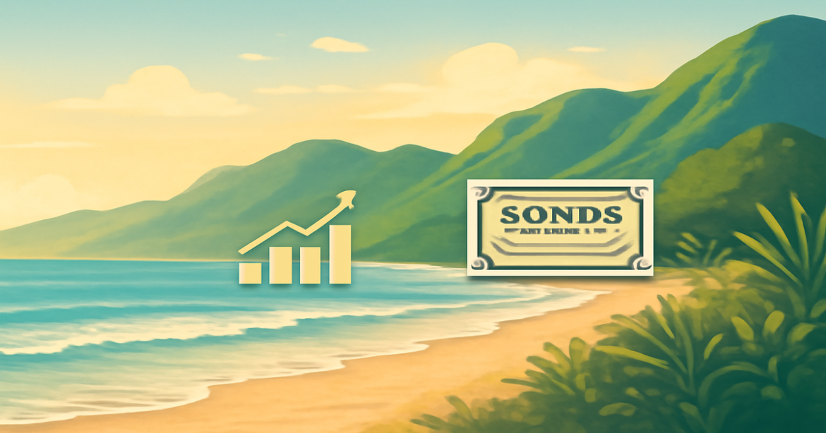 Discover investment products in a serene beach landscape, perfect for beginners looking to invest.