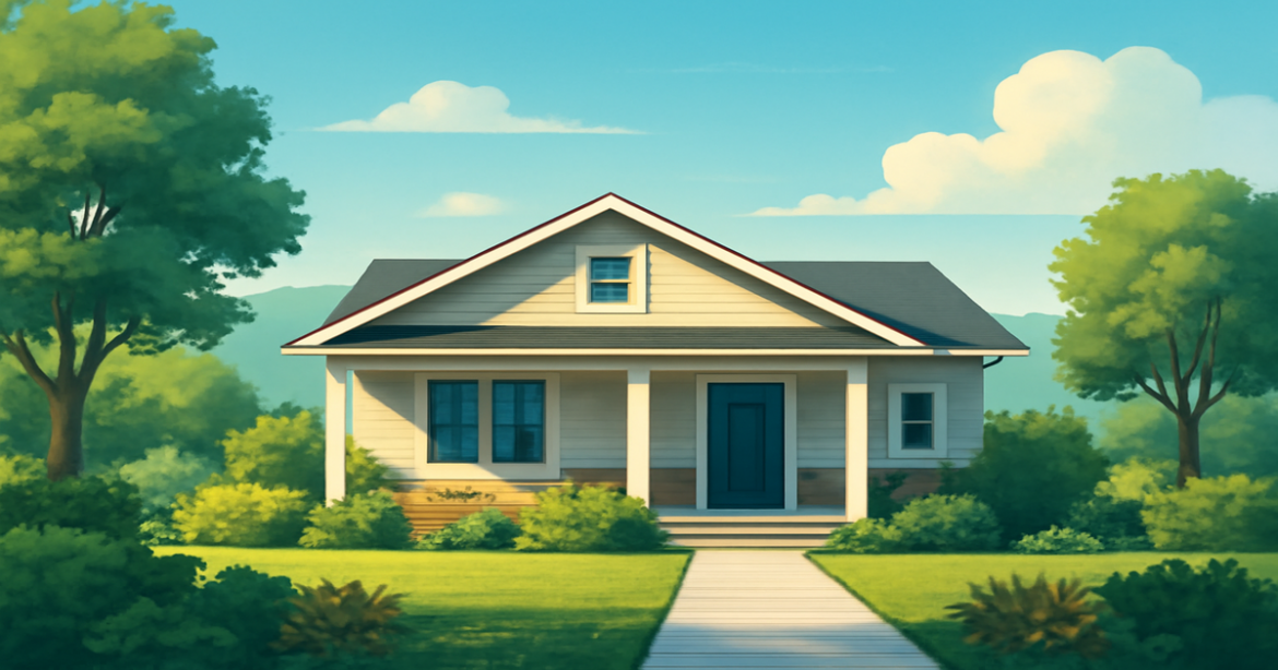 A beautiful house in nature, representing mortgage financing for home buying in 2026.