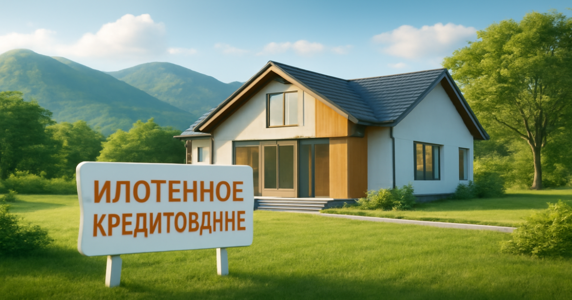 A tranquil image depicting a home representing ипотечное кредитование amidst beautiful natural scenery.