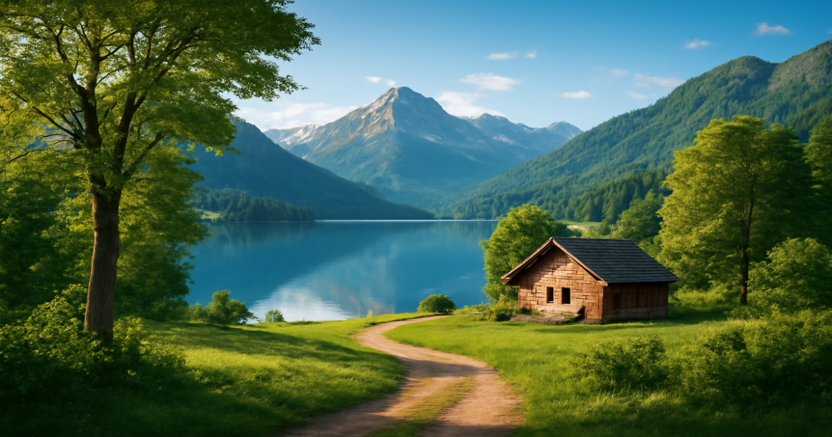 A serene mountain landscape representing the journey of investments and financial growth.