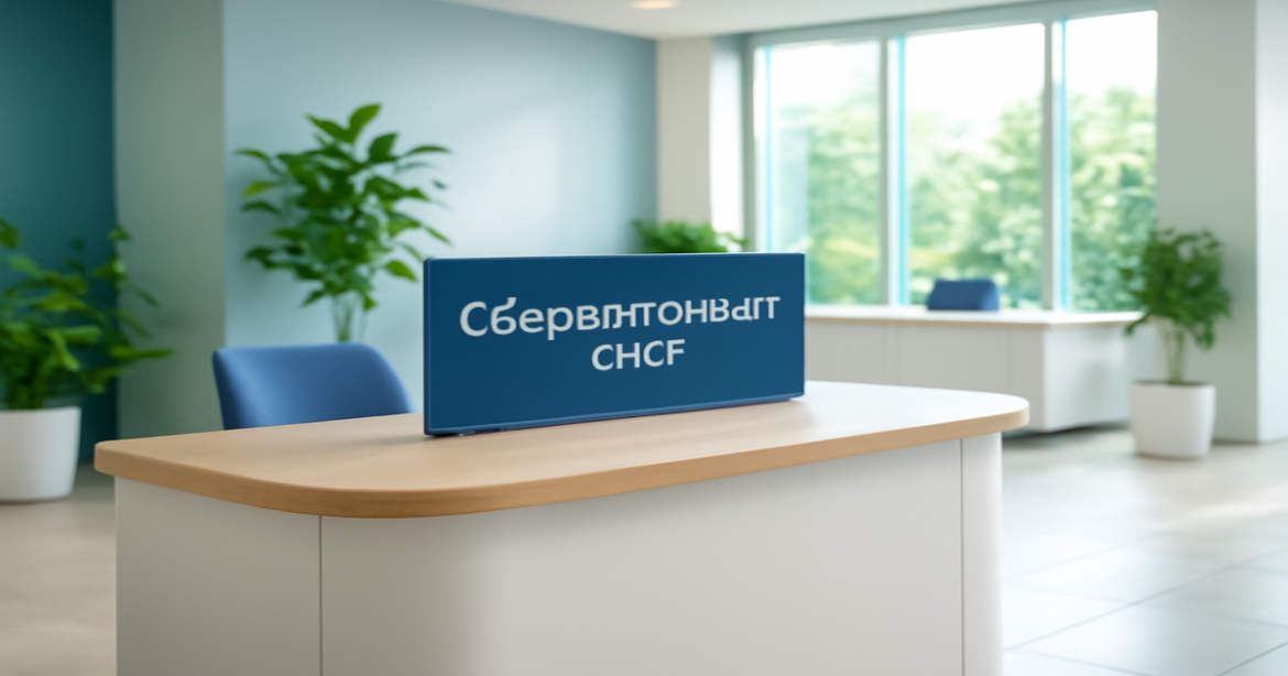 A professional bank interior highlighting the concept of сберегательный счет in a bright, relaxing setting.