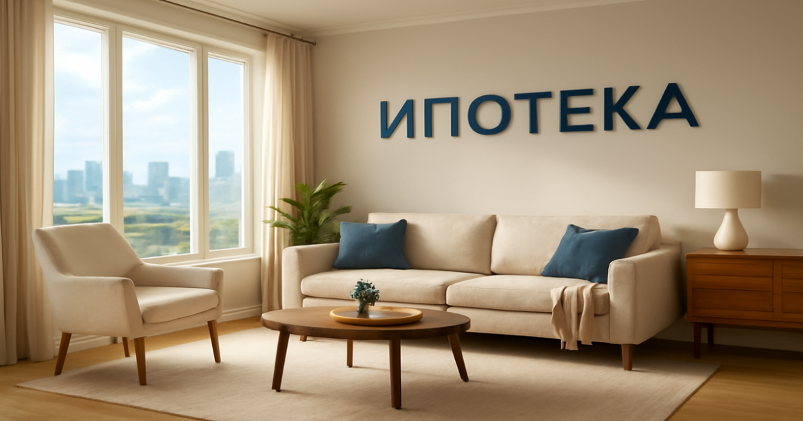 Modern apartment interior representing the journey of ипотека and home ownership.
