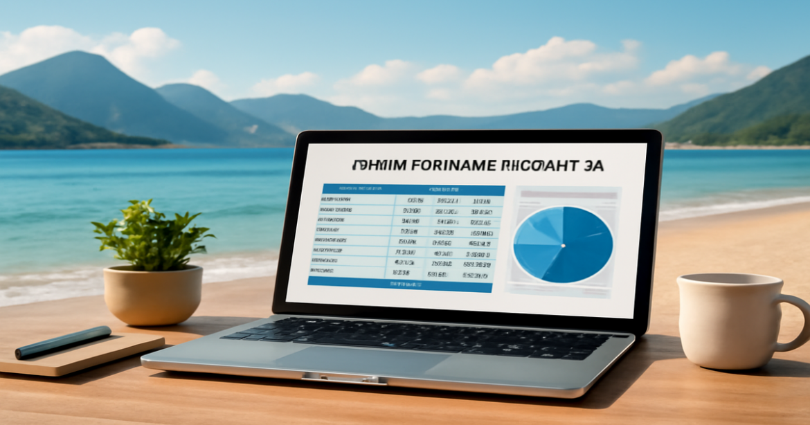 A peaceful workspace showcasing планирование бюджета for financial stability, featuring calming nature elements.