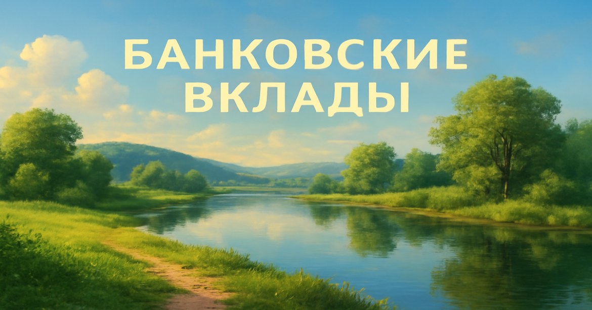 A tranquil landscape symbolizing банковские вклады, showcasing nature's beauty and serenity.
