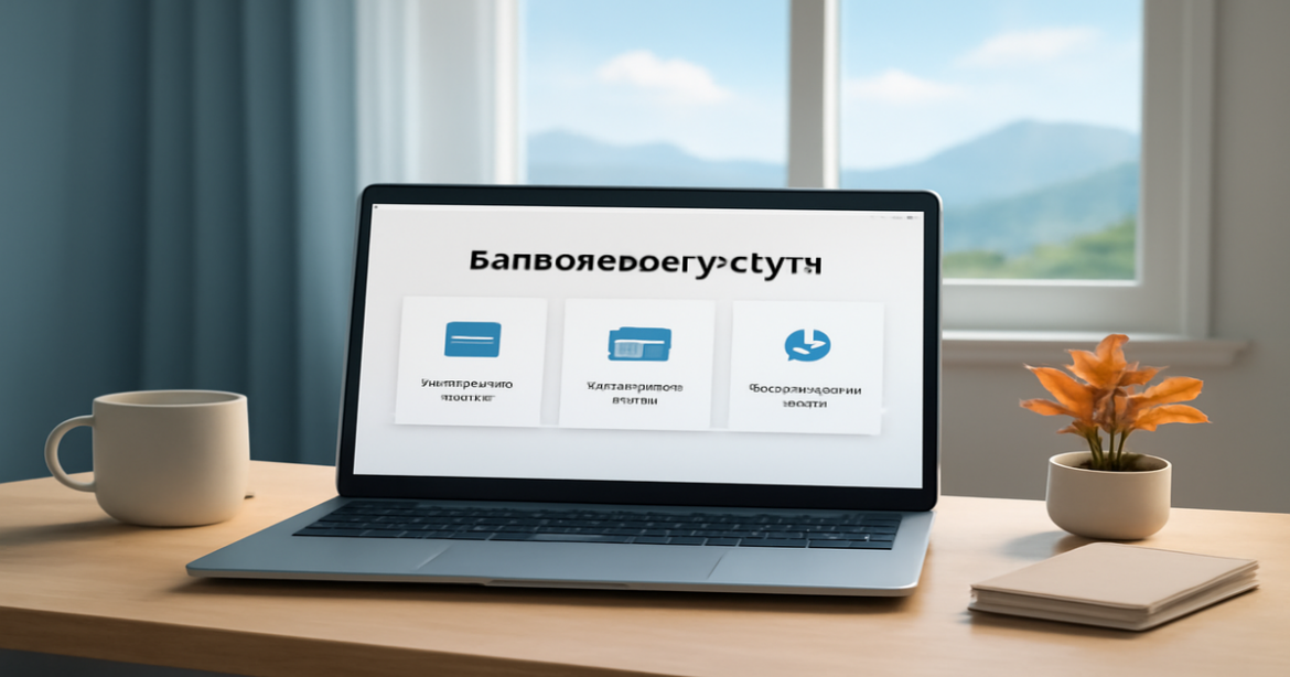 A professional workspace illustrating the comparison of банковские услуги for financial planning.