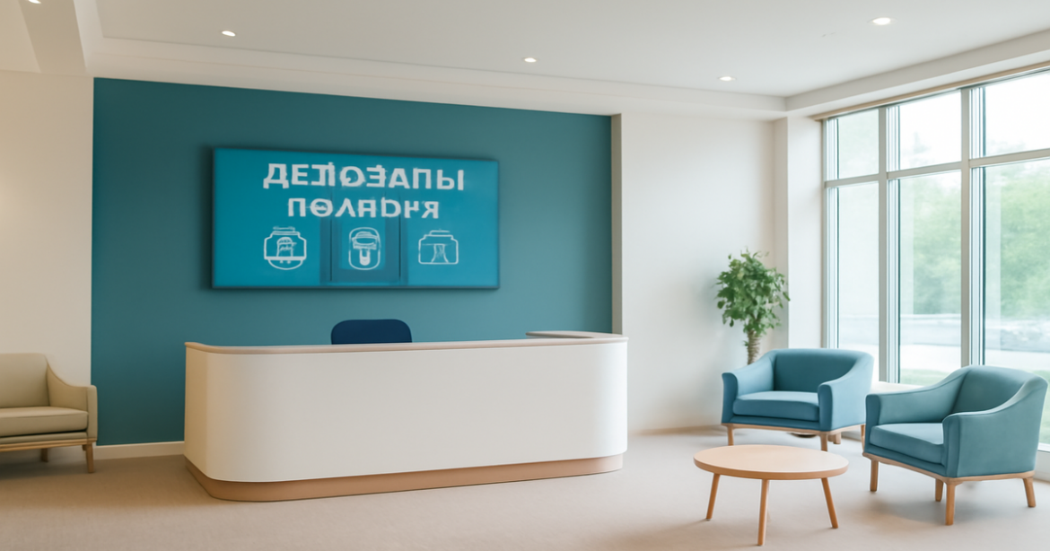 Professional bank office interior illustrating депозиты в банках with a calming and inviting atmosphere.