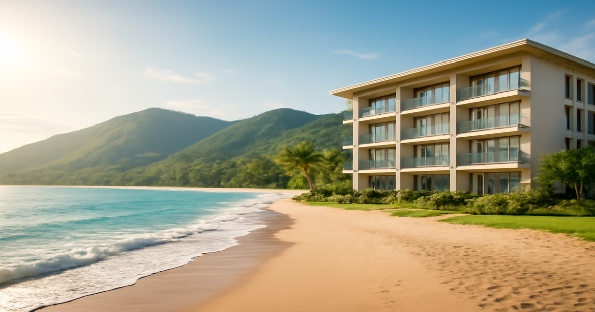 A relaxing beach scene symbolizing the choice of the best кредитный продукт for your needs.