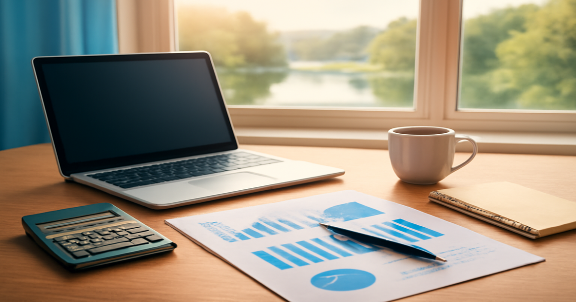 A professional office scene illustrating the concept of choosing a бизнес-банк for effective financial management.