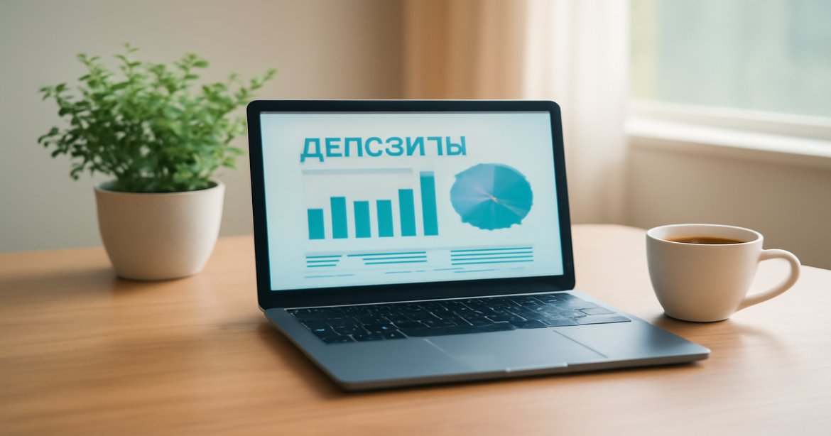 A professional setup for comparing депозиты in a relaxing financial planning environment.