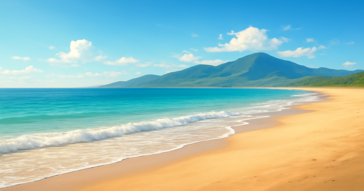 A peaceful beach landscape symbolizing the best investment strategy for financial stability.