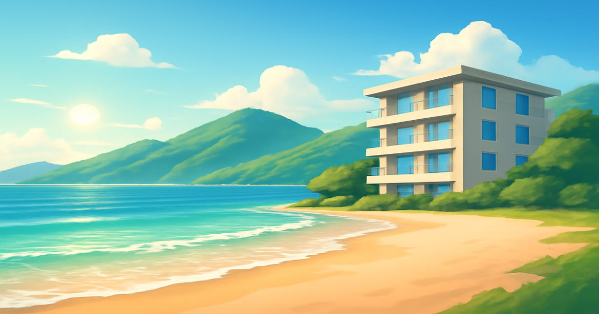 A tranquil beach scene representing the benefits of choosing a правильный потребительский кредит.