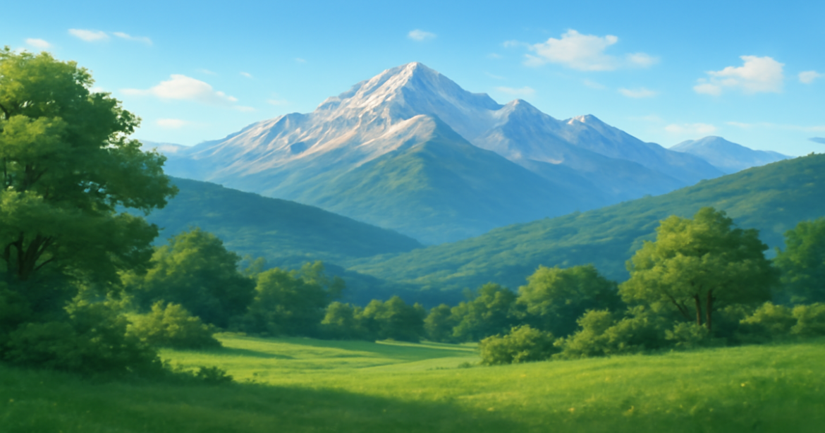 A calming mountain landscape symbolizing the importance of choosing the right страховая компания.