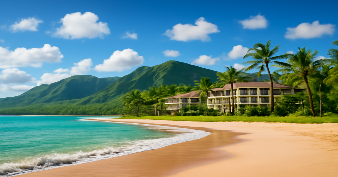 A tranquil beach scene symbolizing effective защита сбережений in 2026 through wise financial planning.