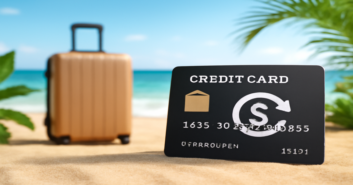 Explore кредитные карты с кэшбэком for your ideal shopping experience against a tranquil beach backdrop.