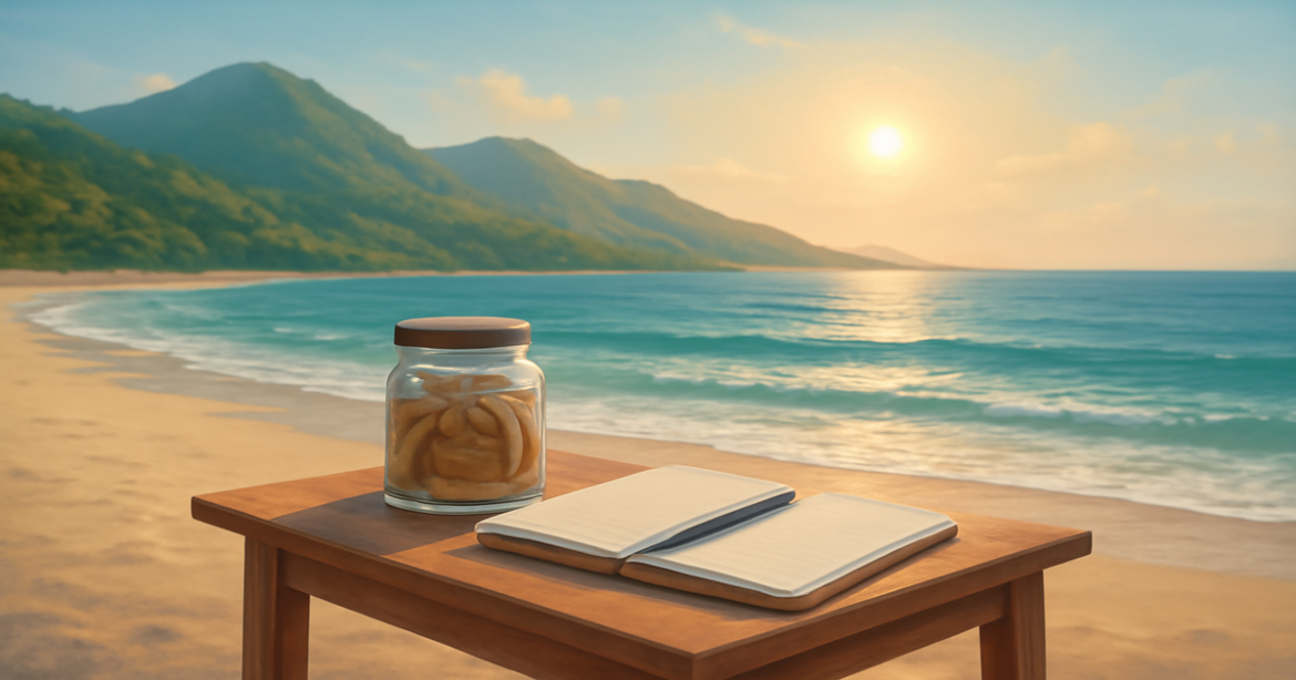 Beautiful beach scene symbolizing savings on deposits, perfect for financial planning articles.