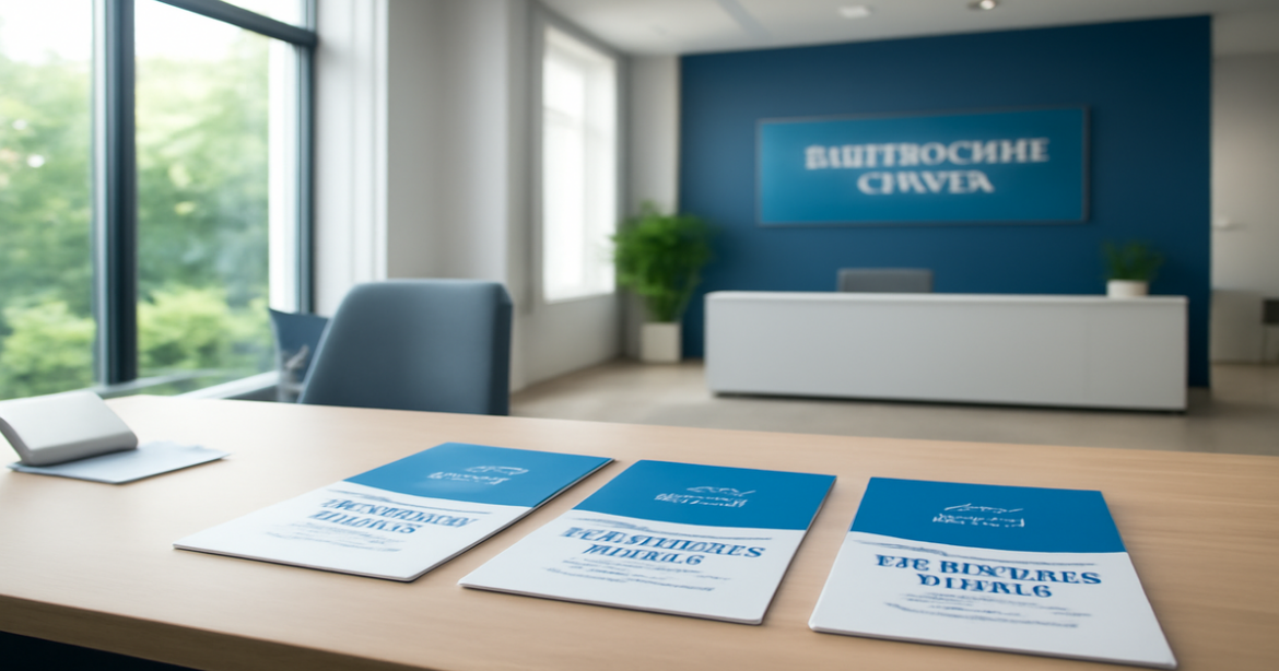 A professional banking office scene highlighting various банковские услуги in a calm and modern setting.