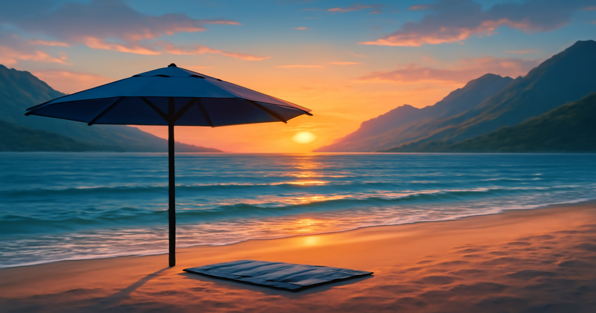 A beautiful beach scene illustrating financial planning for travel destinations.