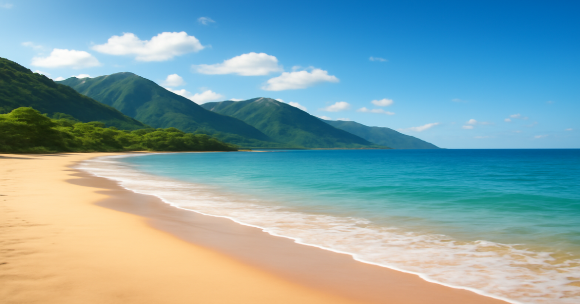 A relaxing beach scene representing финансовое планирование for achieving financial goals.