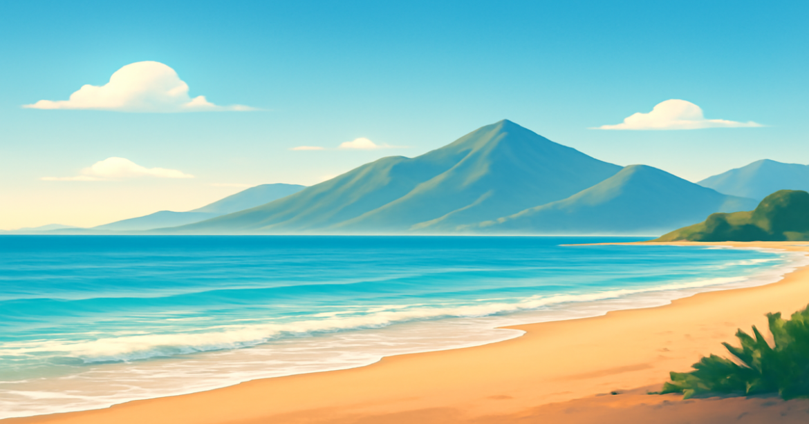 Beautiful beach landscape promoting relaxation and financial independence for new investors in инвестирование.