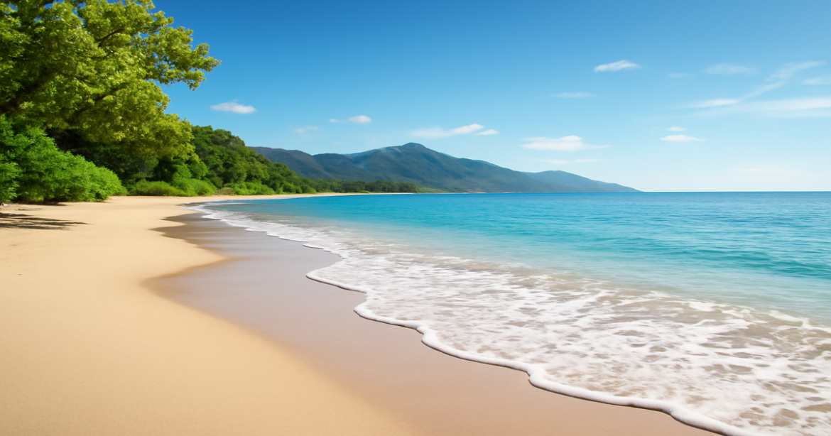 A calming beach scene symbolizing financial stability and understanding of кредитная история.