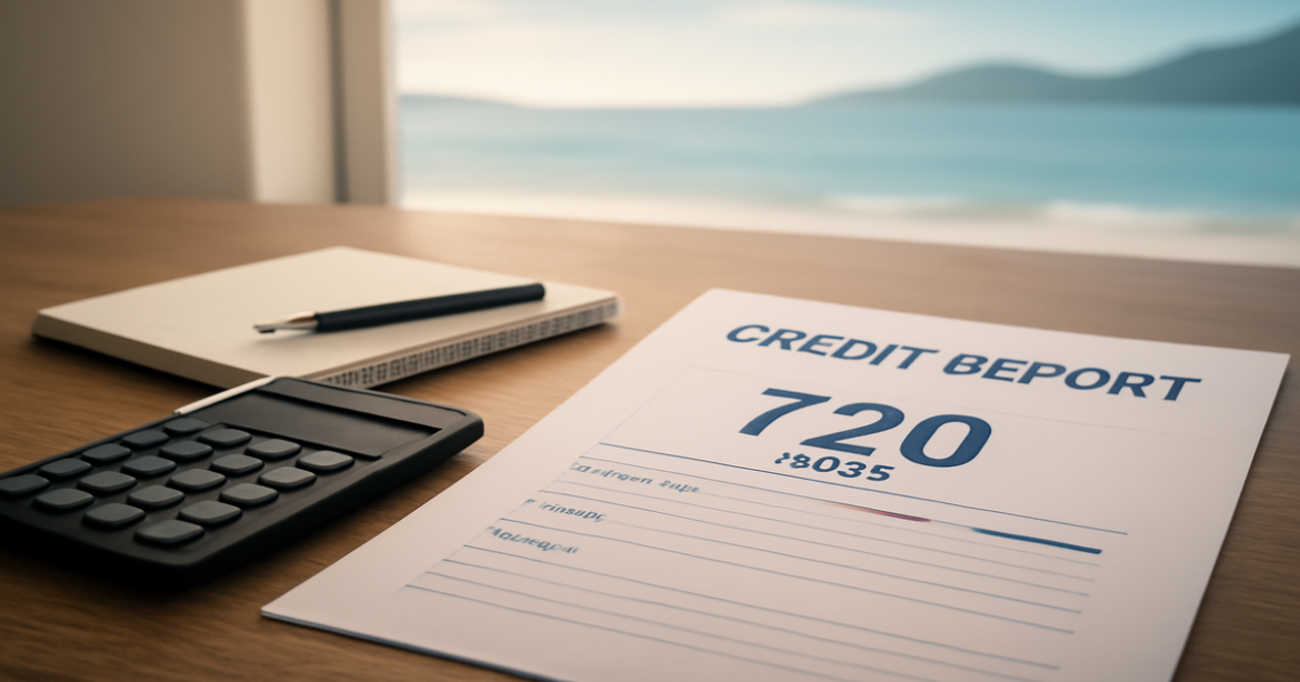 A professional image showcasing a credit report, symbolizing the importance of кредитная история.