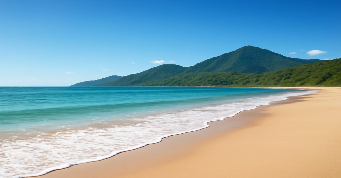 A relaxing beach landscape illustrating the concept of страхование in financial planning.