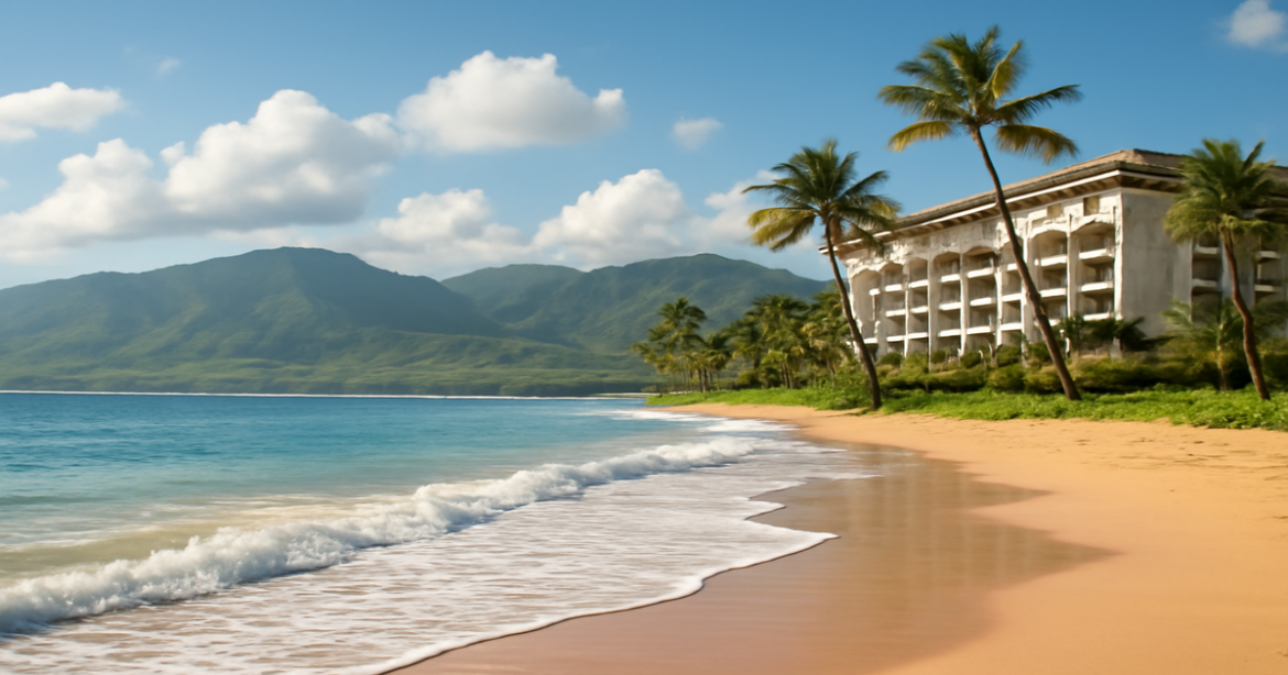 Beautiful beach landscape symbolizing страхование and financial protection for travelers.