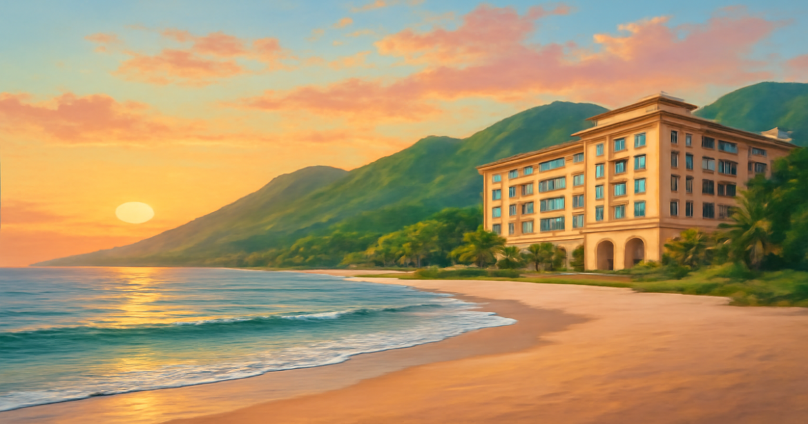 A tranquil beach sunset representing страхование жизни and financial protection for loved ones.