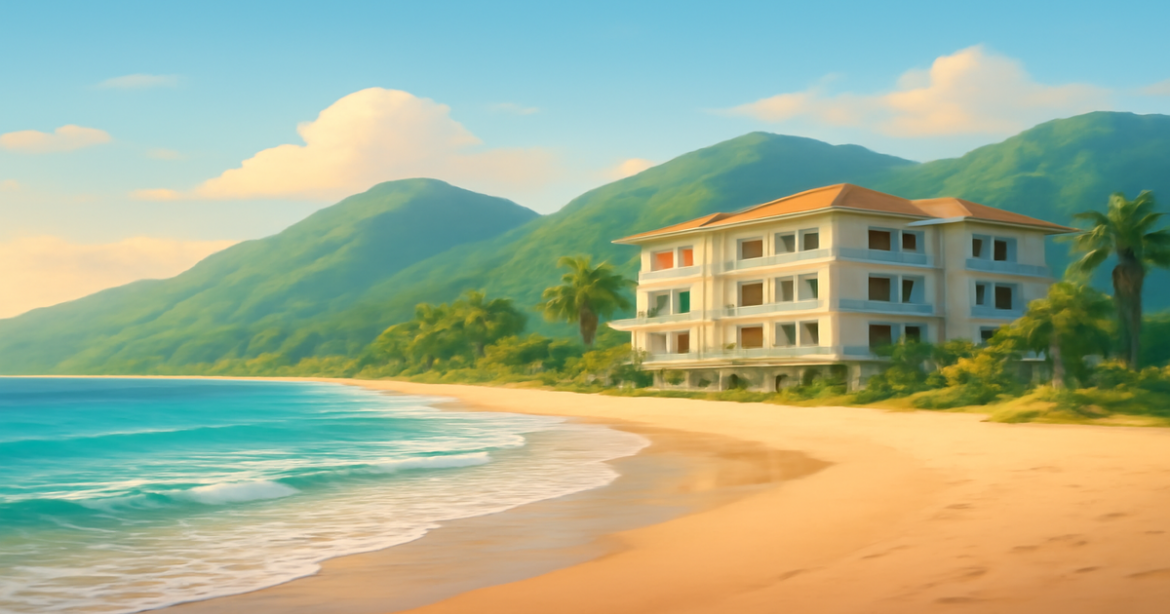 Stunning beach landscape showcasing consumer credit opportunities for travel in 2023.