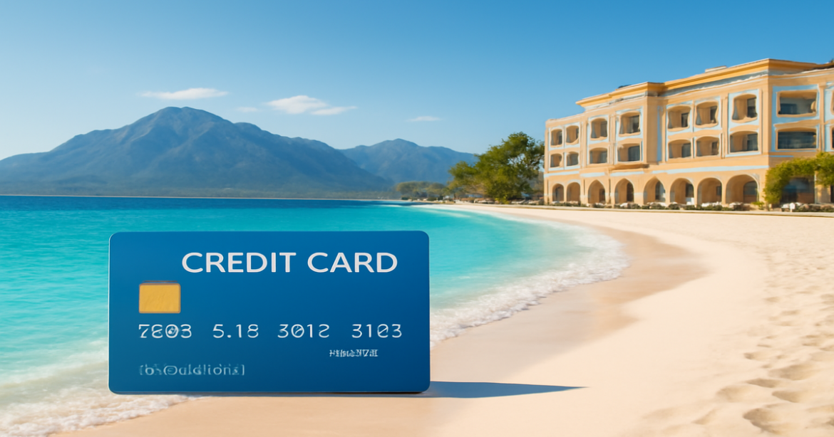 Stunning travel destination image representing credit cards and financial freedom.
