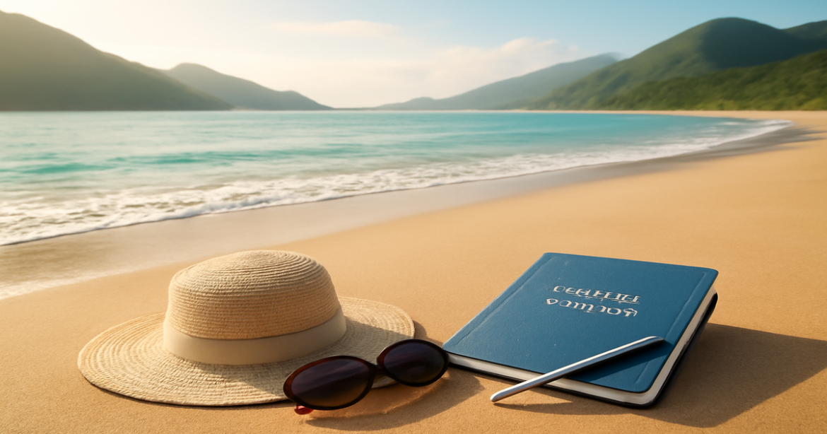 A tranquil beach scene illustrating эффективное управление сбережениями for financial stability.