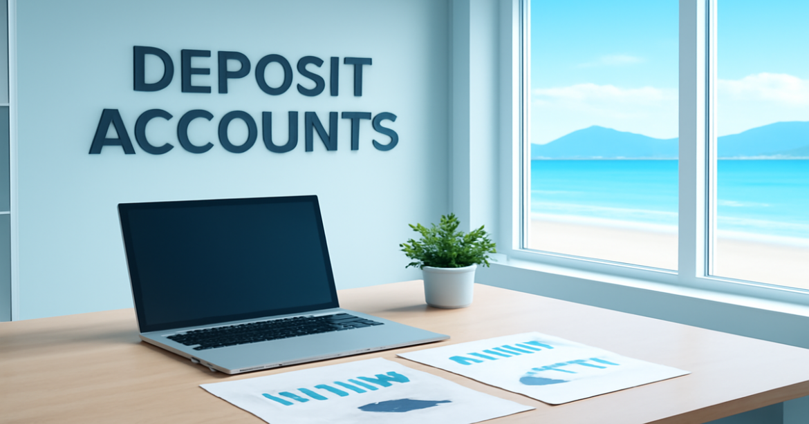 Explore deposit accounts as a popular savings tool in a professional and serene setting.