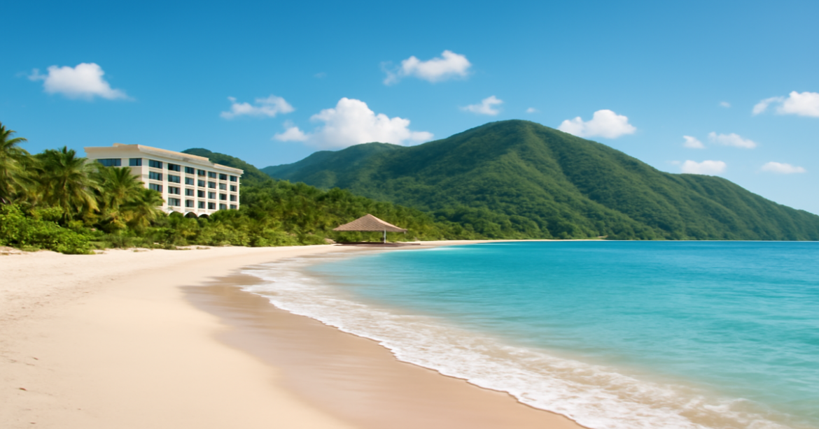 Relaxing beach scene symbolizing investment products and financial planning for beginners.