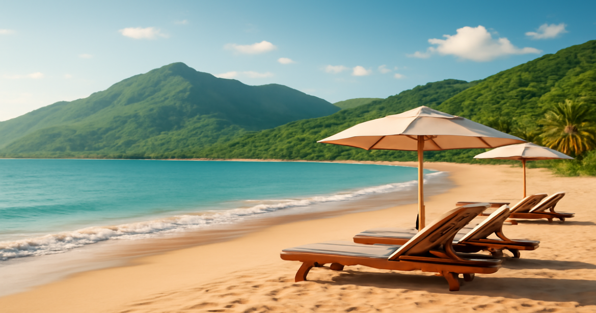 A relaxing beach landscape representing effective strategies for deposits in personal finance.