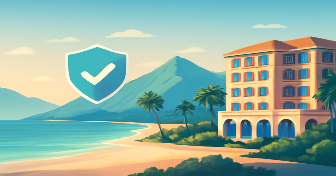 Beautiful travel landscape representing индивидуальное страхование for financial protection and risk minimization.