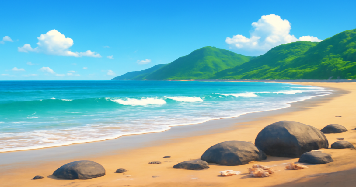 A beautiful beach landscape illustrating the concept of инвестиции in nature and experiences.