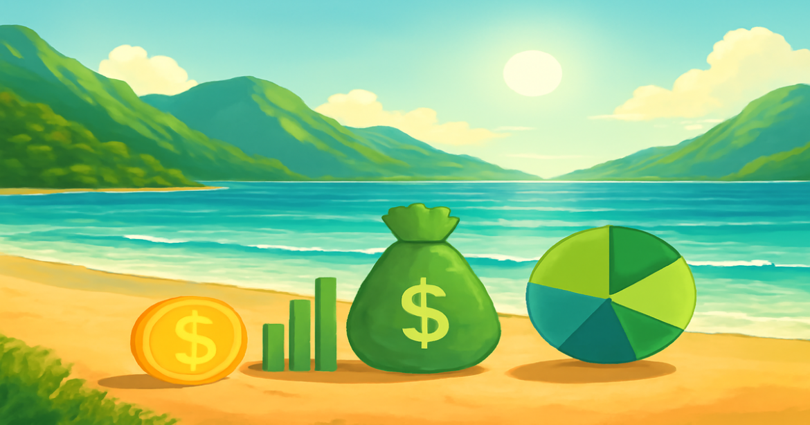 A beautiful beach landscape symbolizing investment products and financial planning for your goals.