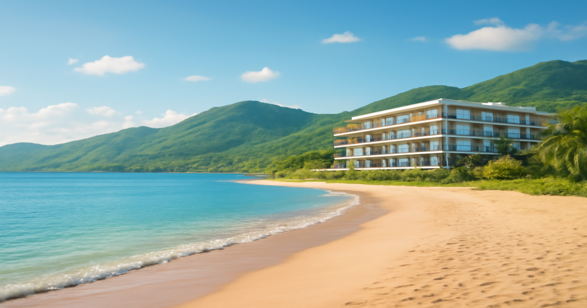 Explore investment products in serene beach and mountain landscapes, highlighting opportunities for investors.
