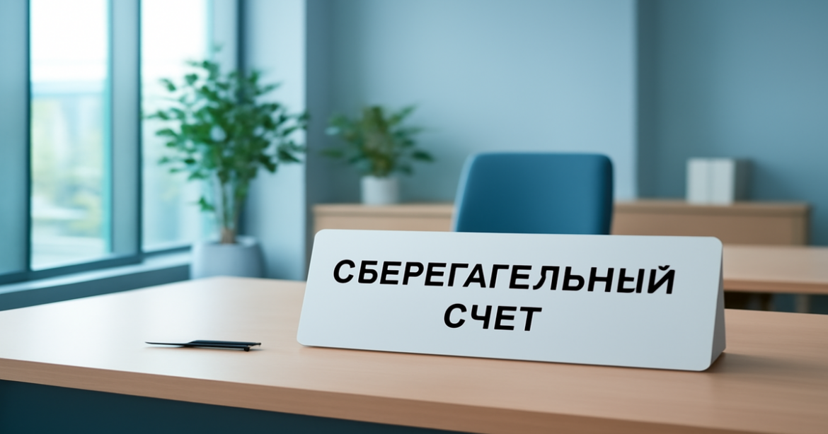Professional bank office showcasing a сберегательный счет setup, inviting and bright atmosphere.