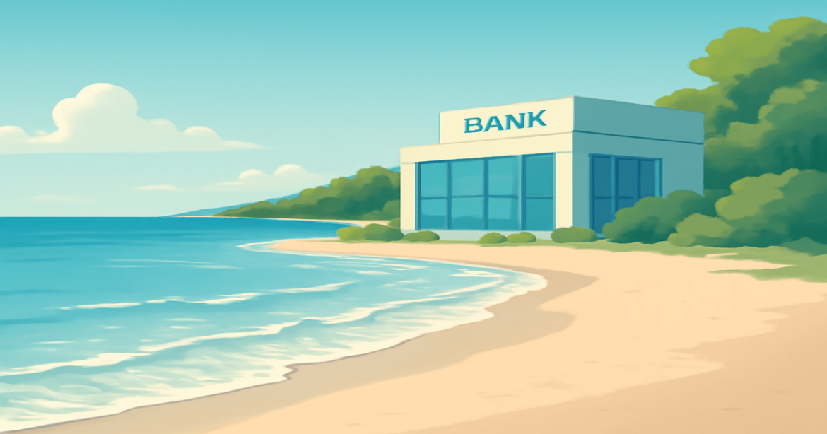 Beautiful beach scene symbolizing накопительный счет and financial management, perfect for personal finance topics.