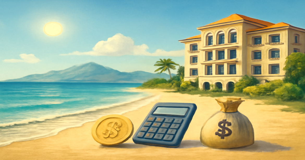 A serene beach landscape illustrating личные финансы and the joy of financial planning.