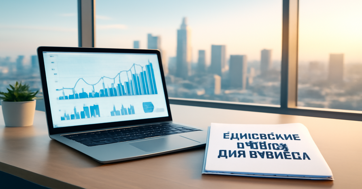 Professional image illustrating банковские счета для бизнеса in a modern office setting.