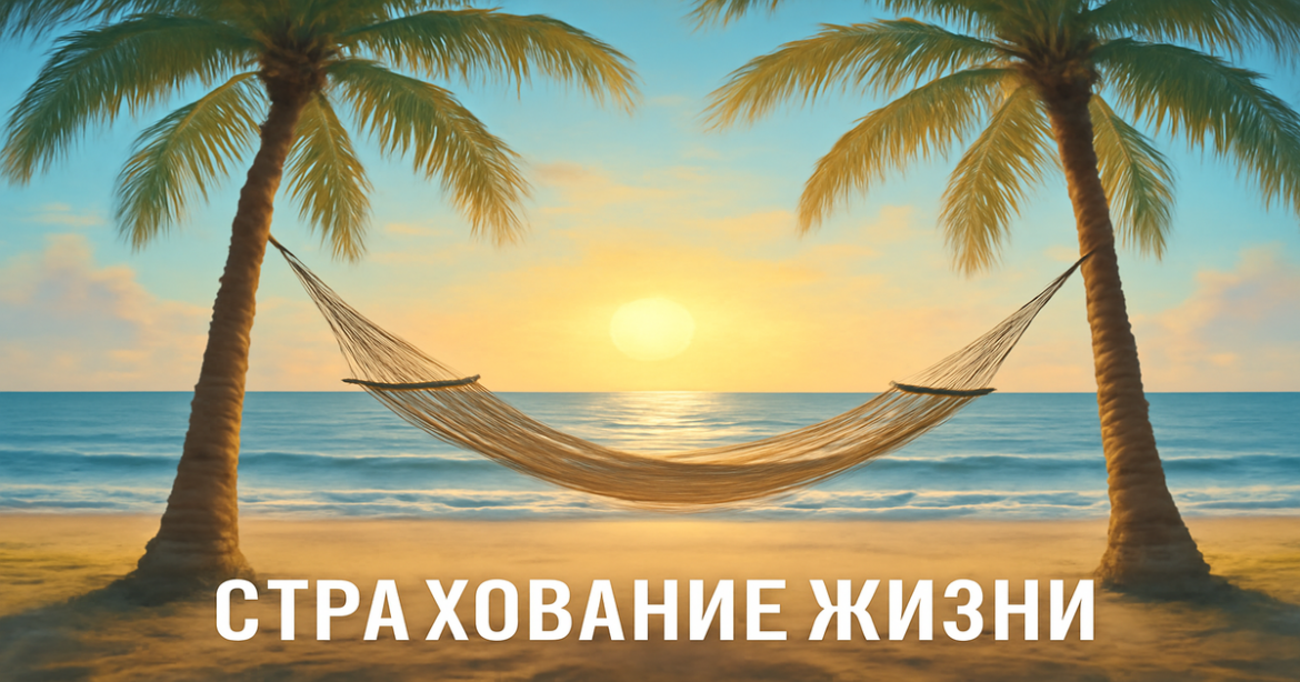 A beautiful beach at sunrise symbolizing страхование жизни and financial security.