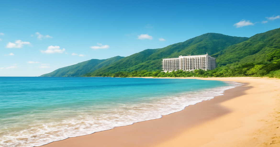 A relaxing beach view representing financial success through deposits and planning.